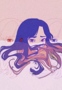 Illustration 2D expérimentale de Giulia Litolff